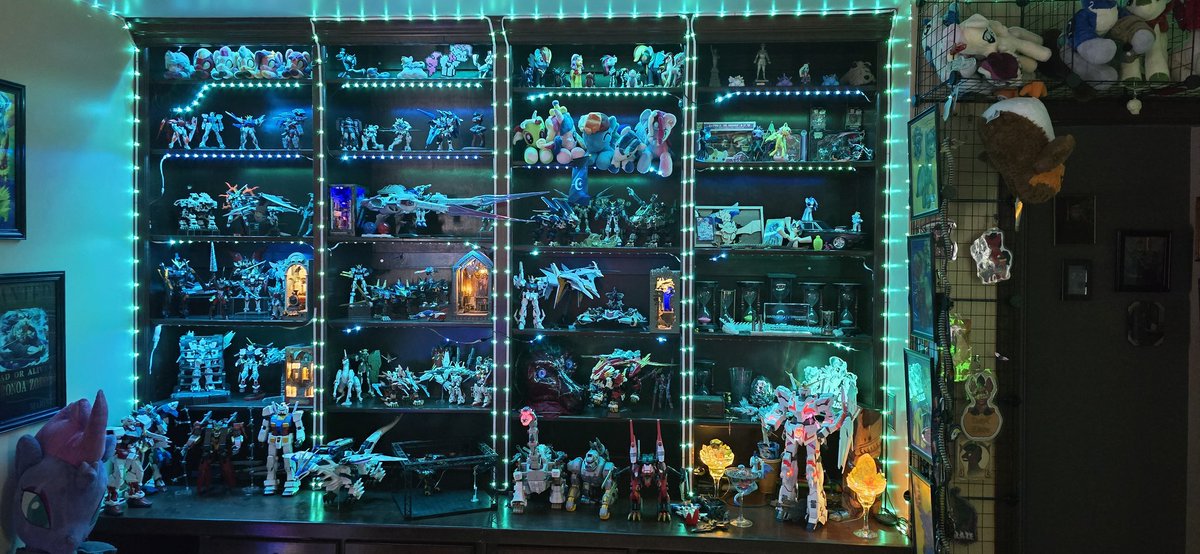 CyberSwiftBlaze's tweet photo. @HolzSet46445 Dug through my history to find what I bought from you and it was the two face Pinkie and Trixie. Here she is with other plush, watching. https://t.co/9JOzLgwBoo