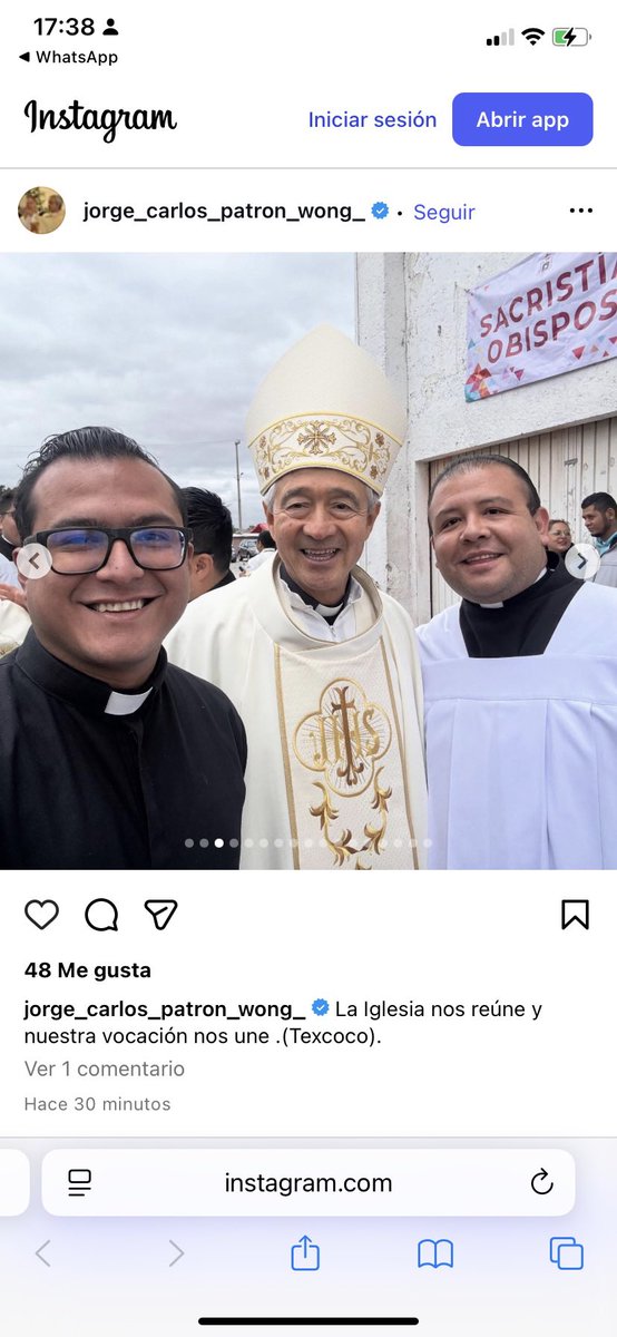 Un gusto poder saludar a Mons. <a href="/arzobispojorge/">Jorge Carlos Patron Wong</a> hoy en Texcoco 😃