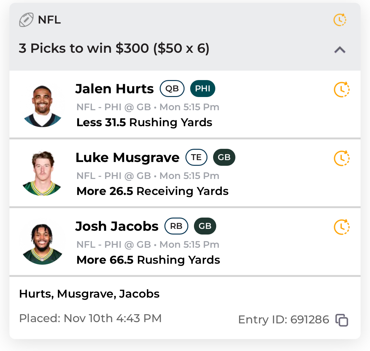 🚨 <a href="/BN_Fantasy_/">Bleacher Nation Fantasy</a> is back with another bonus pick for NEW users 👇

Saquon MORE than 0.5 rushing yards

Plus, use code SWISH to get 50% match up to $250--deposit $500 to get $250 (details below)

Possible combinations 👇

⬇️ Jalen Hurts LESS than 31.5 rush yards--hasn't cleared