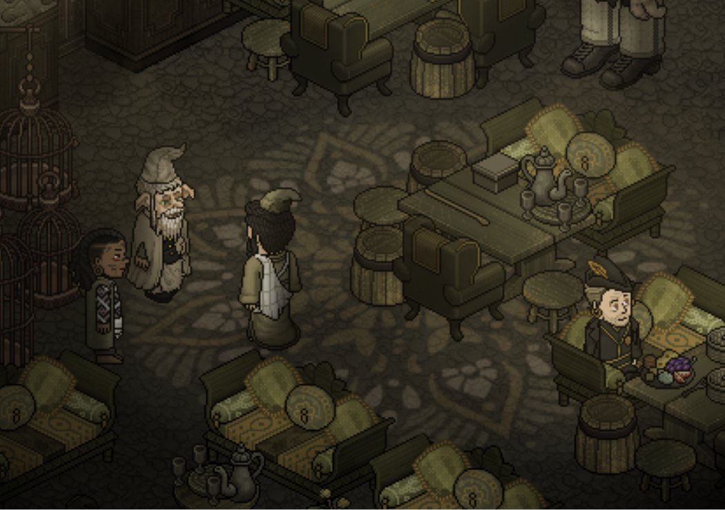 A Taverna Toca da Caipora fica na Travessa do Morcego, em Apuan das Varinhas... Não é lá o melhor lugar para um bom bruxo estar.

#harrypotter #hogwarts #pixelart #habbo