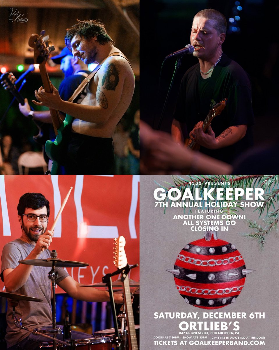 Listen we got one show left this year and it’s almost sold out so if we don’t see you there, see ya next year whenever we decide to either book a show or hop on one. Boutta pivot to prioritizing writing new music over playing a lot. See ya on 12/6, Philly 🦅🎄
📸: Kurt Lindhult