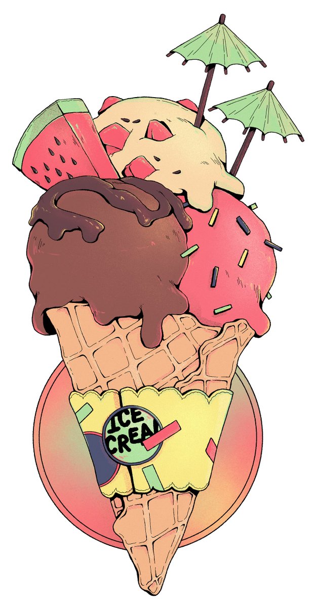 MapleSyrup_art's tweet photo. Posting some old food art I made! 
forcing myself to post more XD
🥞🍓☕ https://t.co/CK6B7m9Wys