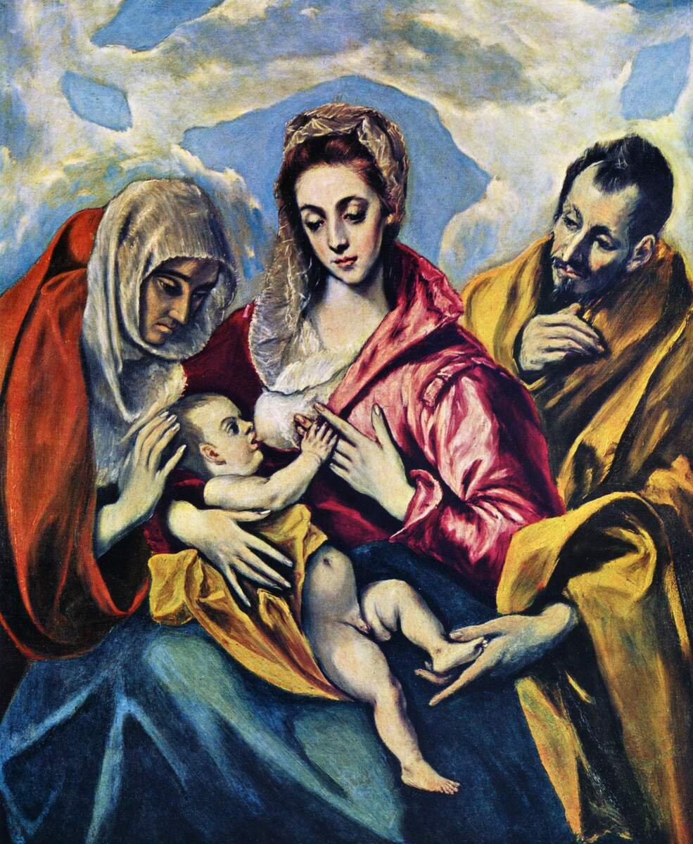 artistgreco's tweet photo. Holy Family with St. Anne #artbots #elgreco https://t.co/ZyTip3jOTQ
