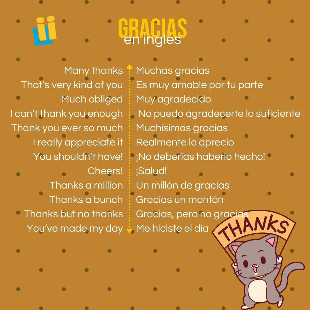Existen muchas formas de agradecer en #inglés ¡No te conformes con una! 😁