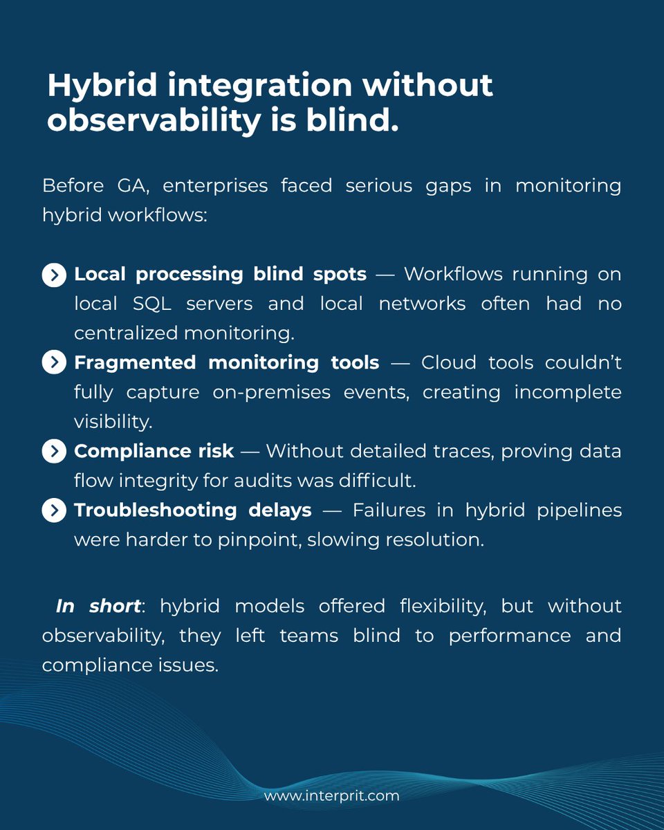 interprit_com's tweet image. The GA release of Azure Logic Apps Hybrid Deployment Model with OpenTelemetry support does more than close monitoring gaps.

Do you see this changing how enterprises approach integration? 

#Azure #LogicApps #HybridIntegration #Interprit