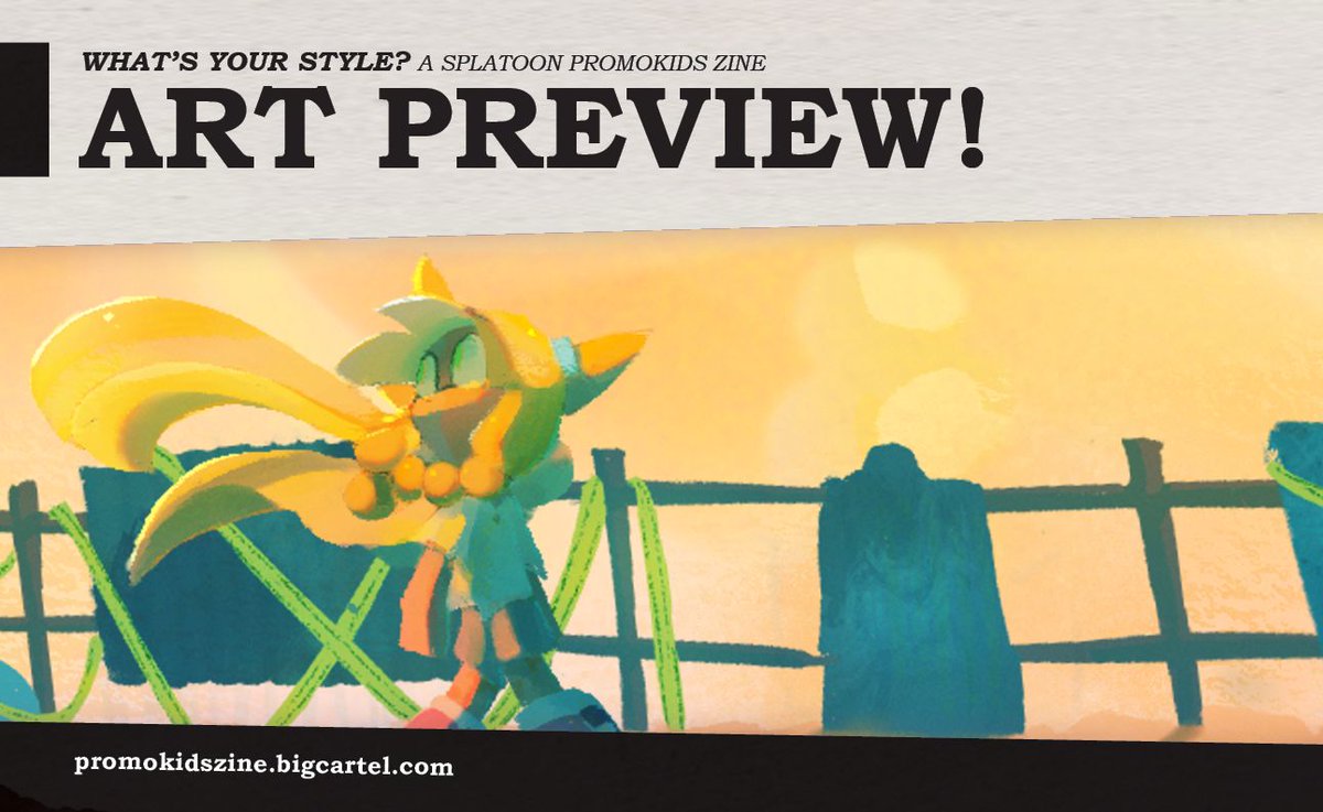 🦑 ART PREVIEWS 🐙 

With splatanas striking and ink flying, even squidkids like VeronIKA could use a soothing stroll! Look for Octo's paint-like strokes when our zine releases! 🎨 🖌️