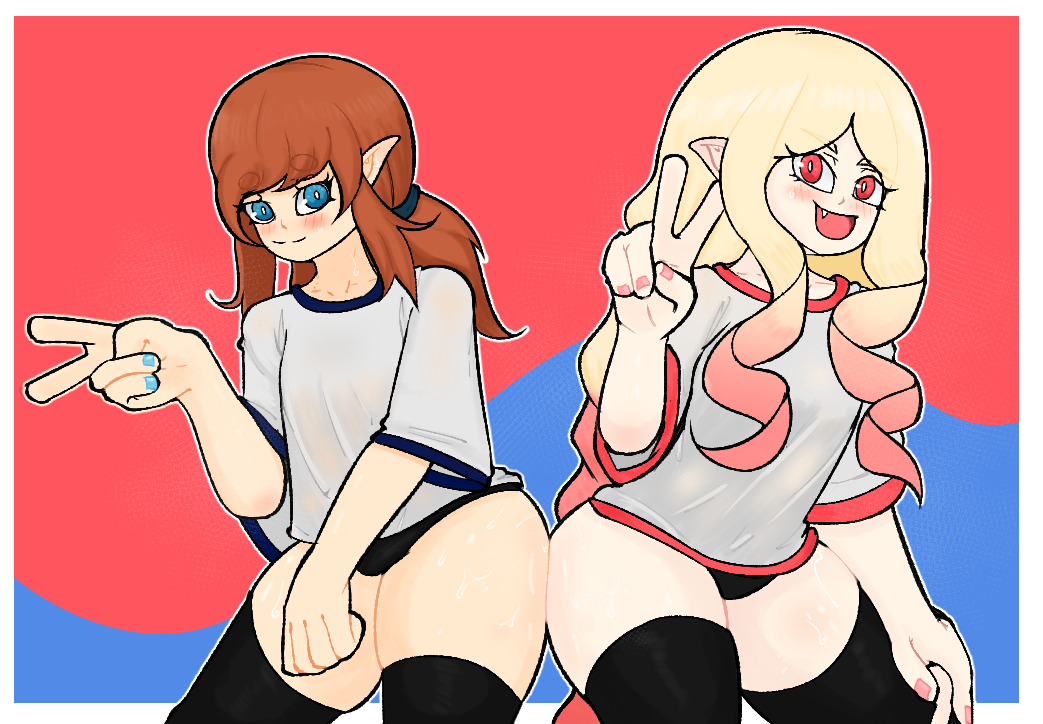 I have a Hard enamel pin that says 'Thick thighs save lives'... Other than that, pretty fun time drawing this.