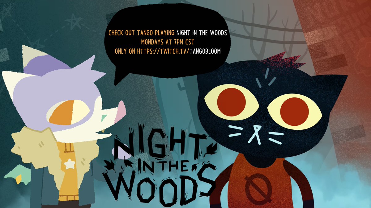 🌳I'm back in the woods tonight with Mae and Gregg! AAAAAAA!

Come enjoy some fall vibes and hear regular stories (and horror stories) about my Aquatifur weekend!

Right now on twitch.tv/tangobloom