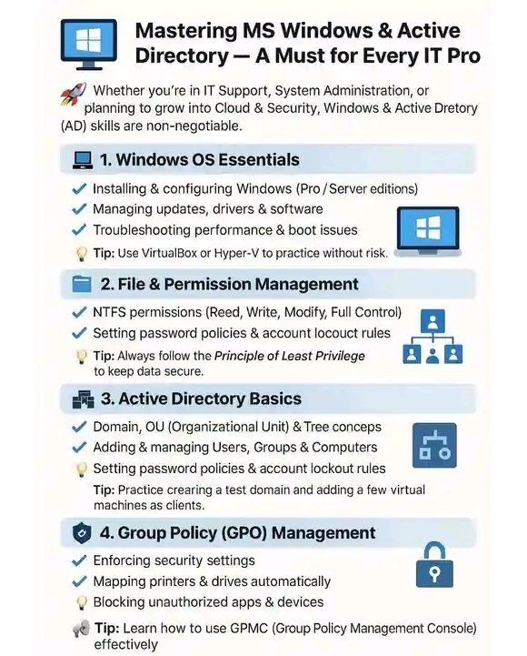 cybroxkid's tweet image. MS Windows and Active Directory are really important