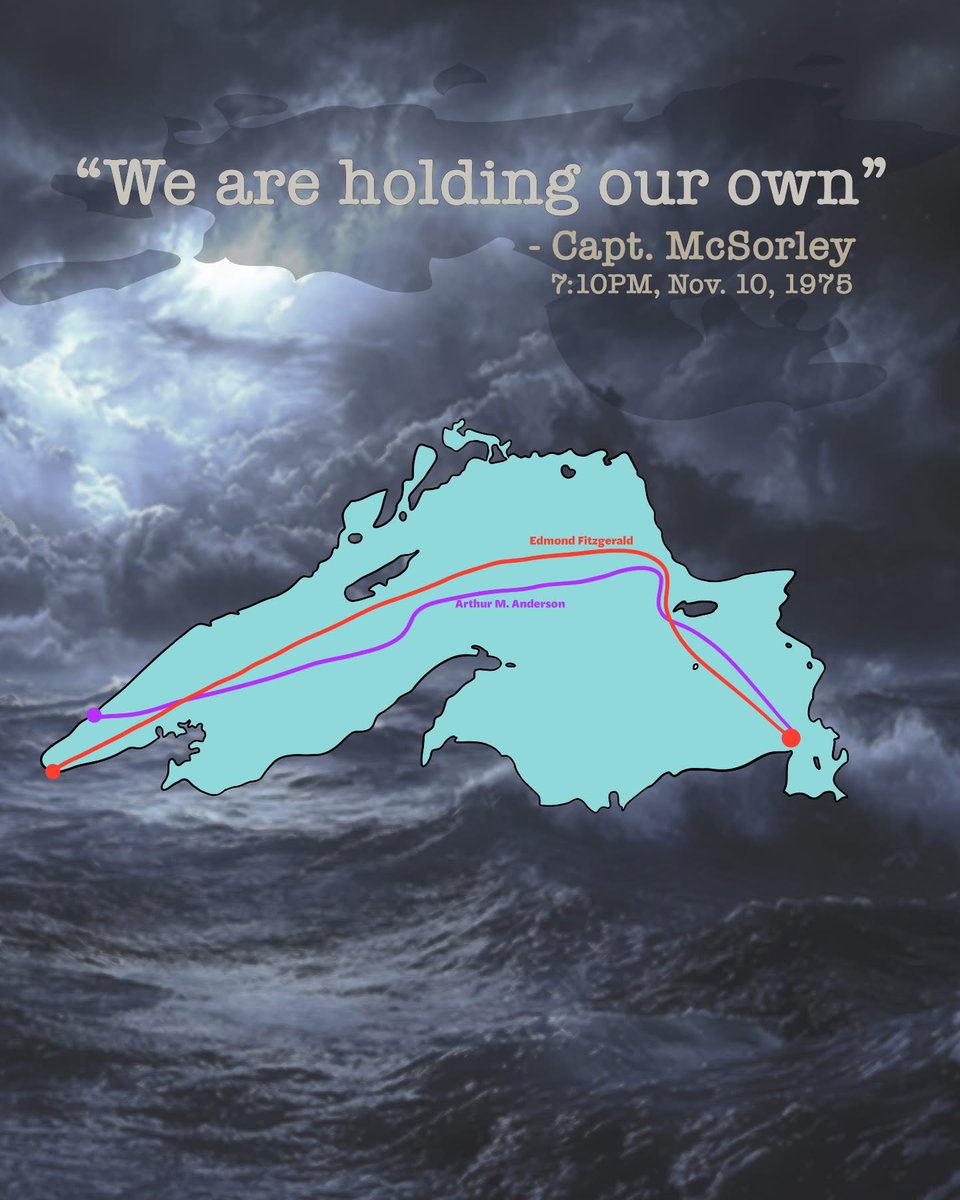 50 years to the minute since the last communication from the Edmund Fitzgerald.