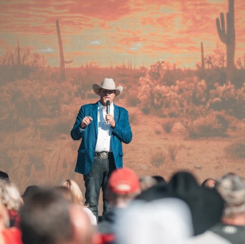 CPLTucsonL3955's tweet photo. Pumped up after attending @sherifflamb1’s campaign kickoff this weekend! 🤠🔥

Regret bringing my wife though, she spent the whole weekend rolling her eyes every time I opened a door for her saying “Sheriff Lamb took his HAT off when he spoke to me” 😂

Guess I’ve still got some old-school manners to learn from the man himself!

Truly fired up to support a leader guided by strong moral conviction (and yes, actual chivalry). Arizona needs Mark Lamb in the Senate!

Let’s go Mark! 🇺🇸 #MoreCowboyHatsToDC #AmericaFirst #AZSen