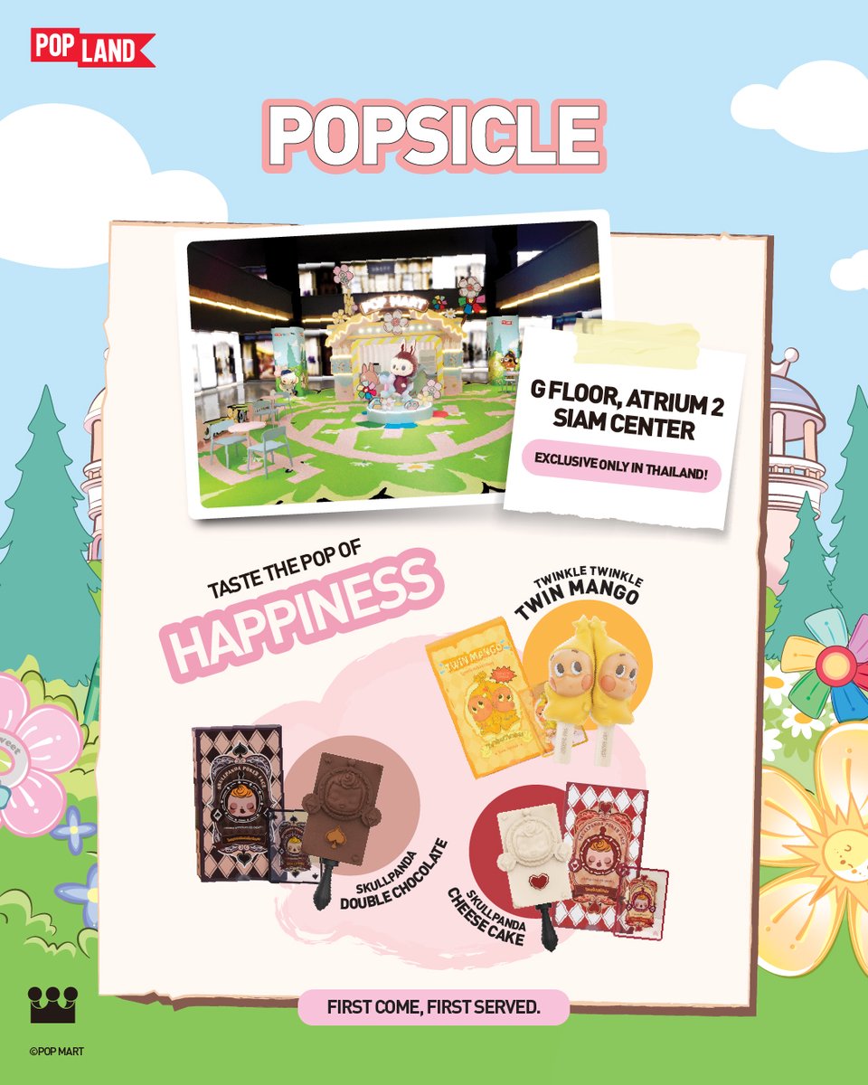 POPMARTTH's tweet image. เปิดแล้ววันนี้! #POPSICLE at @siam_center  💖🍦
ยกความอร่อยจาก POP LAND มาเสิร์ฟความสดชื่นแบบคิ้วท์ๆ ให้คุณฟินทั้งวันกันได้ที่ POPSICLE ร้านไอศกรีมดีไซน์สุดป๊อป พร้อมรสชาติสุด Exclusive ที่มีเฉพาะในไทยเท่านั้น 📸 ที่สายถ่ายรูป สายชิมห้ามพลาด!

🍋 TWINKLE TWINKLE TWIN MANGO YUZU —