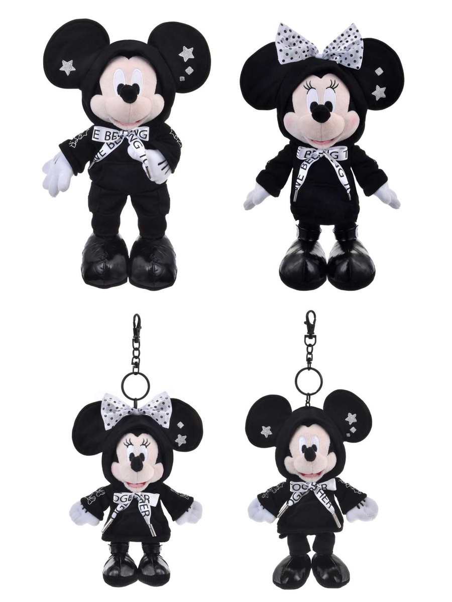 即日発送　ディズニーストア　ブラッスタイル　ミッキー　ミニー　キーホルダー ━━━━━━━━━━━━ #ディズニーストア 「Black style」 ✎𓂃11