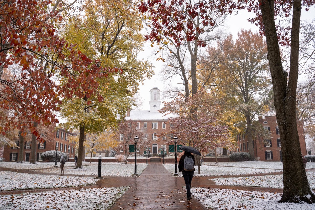 ohiou's tweet image. Snow falling 🤝 Falling leaves