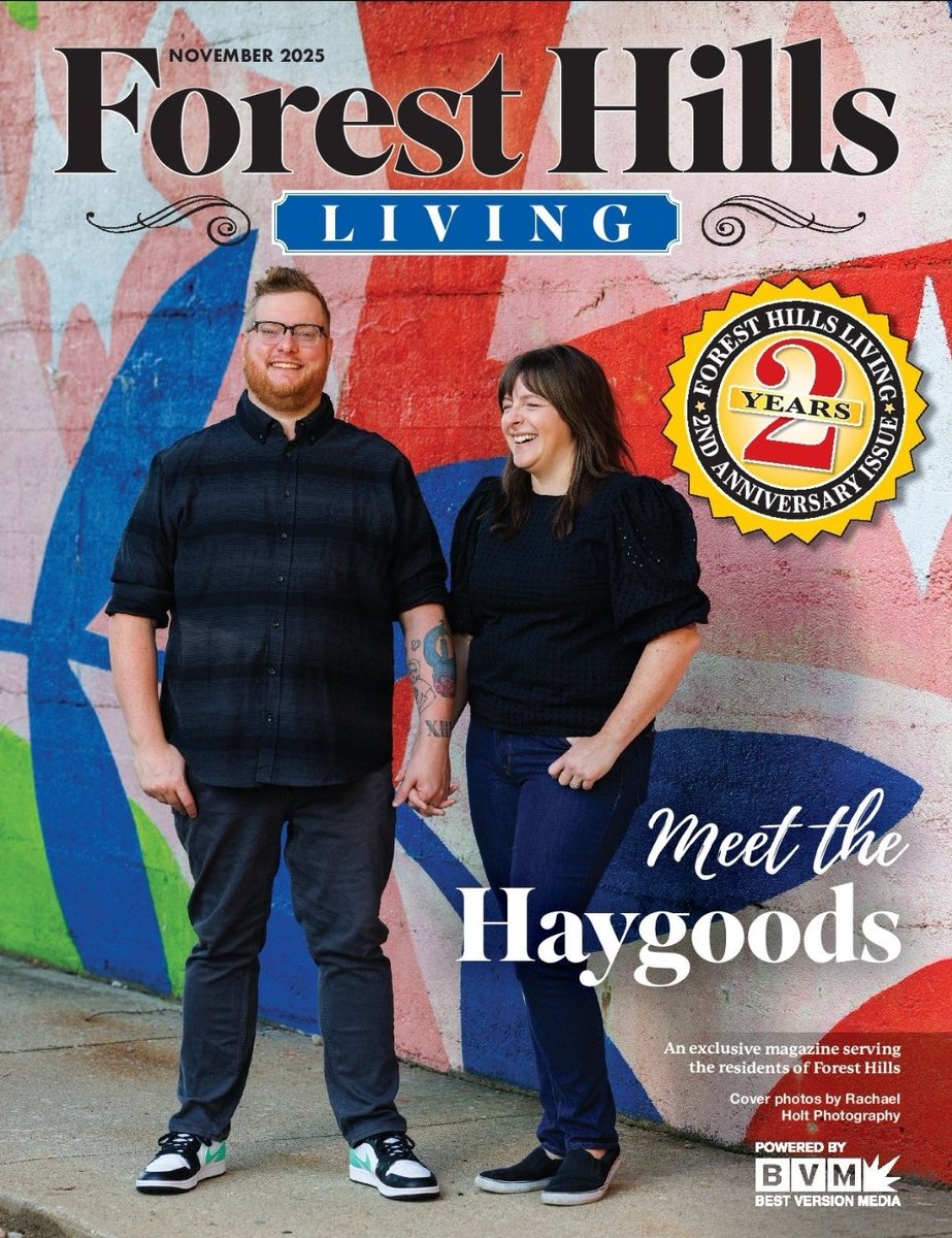 ForestHillsLove's tweet image. Our 2-Year Anniversary November cover! 2 years, 25 issues of Forest Hills Living &amp;amp; stories make this community shine. Like the Haygoods: Color. Creativity. DIY. Laughter. And a lot of heart. Thank you Grand Rapids. What business should be featured in 2026? 
Here is to year three.