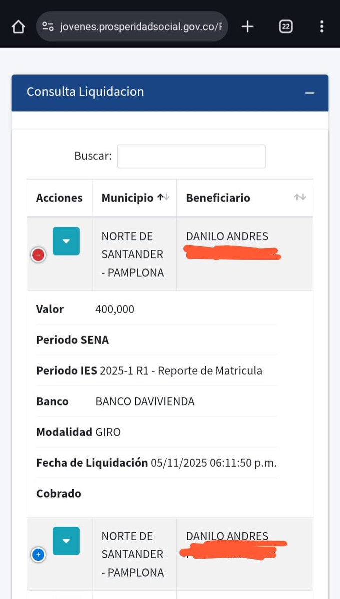Urgente Renta Joven: Ya puedes consultar si tienes liquidación para el mes de noviembre, link consultar portal wintorabc.com.co/subsidios/jove…

¿Te aparece liquidación en reporte de matrícula?

#wintorabc #SubsidiosColombia #rentajoven