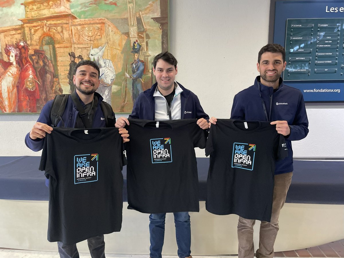 Whitestack's tweet image. Whitestack presente en el @OpenInfraSummit Europe 2025 en París

Jeremías, Alejandro y Felipe representaron a Whitestack en esta cumbre, donde ofrecieron una conferencia y lideraron un workshop, compartiendo su experiencia y conocimiento.
#Whitestack #OpenInfraSummit #OpenSource