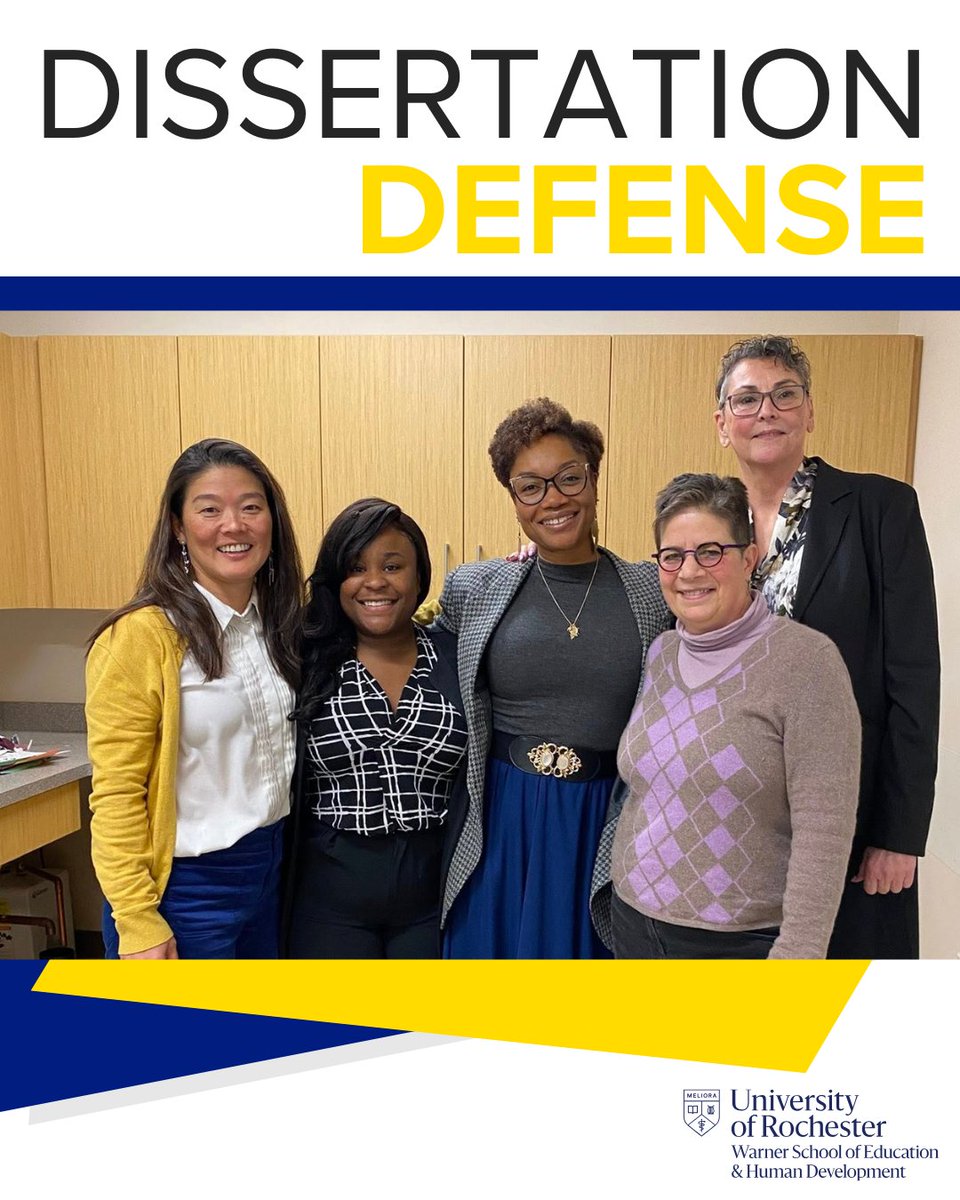 UofR_Warner's tweet image. 🎉 𝗖𝗼𝗻𝗴𝗿𝗮𝘁𝘂𝗹𝗮𝘁𝗶𝗼𝗻𝘀, 𝗗𝗿. 𝗤𝘂𝗶𝗮𝗻𝗮 𝗝𝗼𝘀𝗲𝗽𝗵-𝗠𝘂𝗵𝗮𝗺𝗺𝗮𝗱! 🎉
Quiana (center) has defended her dissertation today, earning her EdD in teaching &amp;amp; curriculum. Wishing her continued success!
#DissertationDefense #Meliora #Teaching