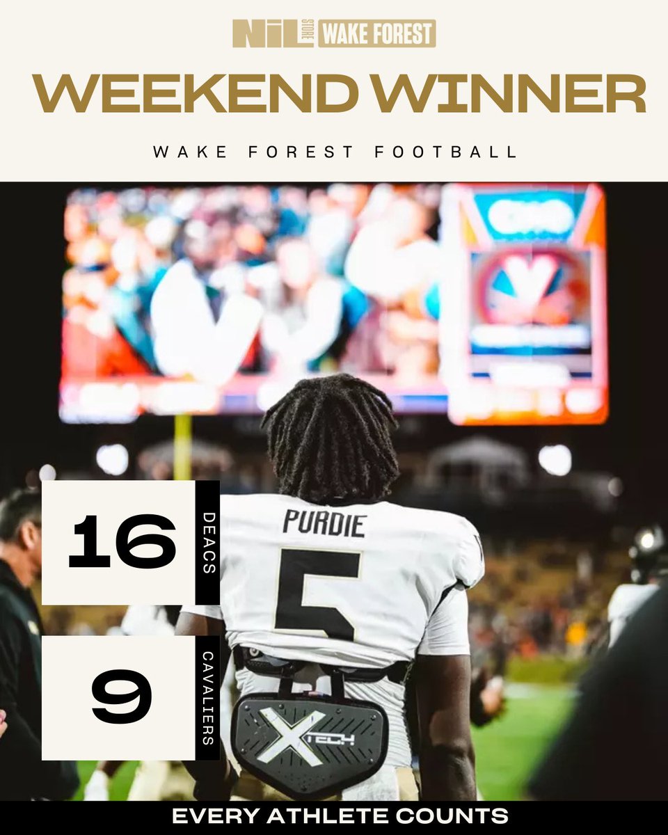WakeForestNIL's tweet photo. That's how it's done. ✔️ @WakeFB 

Shop: https://t.co/jOHiz4Rxw5 https://t.co/kRPkRZr9Op