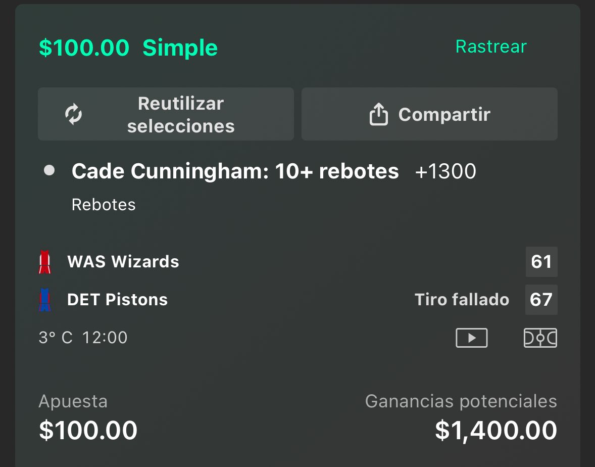 Si mi poderoso Cade Cunningham hace 10 rebotes y los Pistons derrotan a los Wizards al llegar a 600 seguidores voy a rifar 2 transferencias de $100 entre los RT ❤️💸