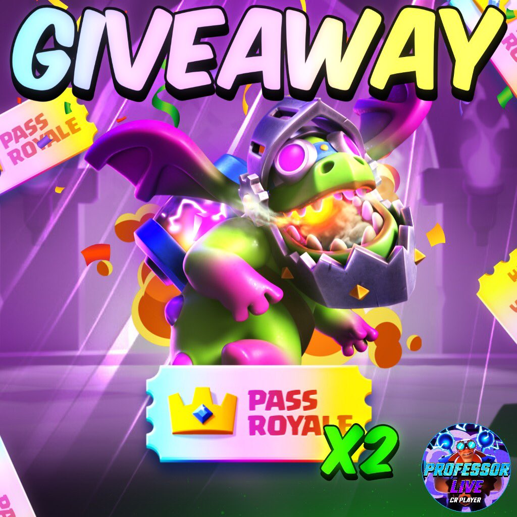 2x PASS ROYALE GIVEAWAY!!!
CONDITIONS:
✅️ like and retweet
✅️subscribe to my youtube youtube.com/@proflive_cr?s…
✅️ subscribe <a href="/GreenbergJolly/">Jollygreenberg</a> youtube: youtube.com/@philboss6155?…
GIVEAWAY ENDS IN 4 DAYS! GOOD LUCK
