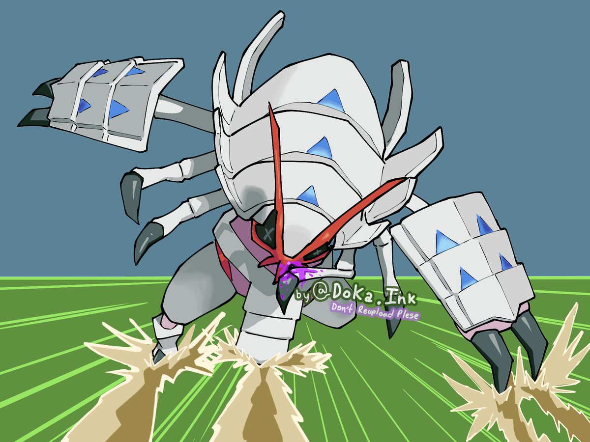 DokaInk's tweet image. Golisopod battling.

#pokemon #golisopod #bugtype #waterype #cool #alola