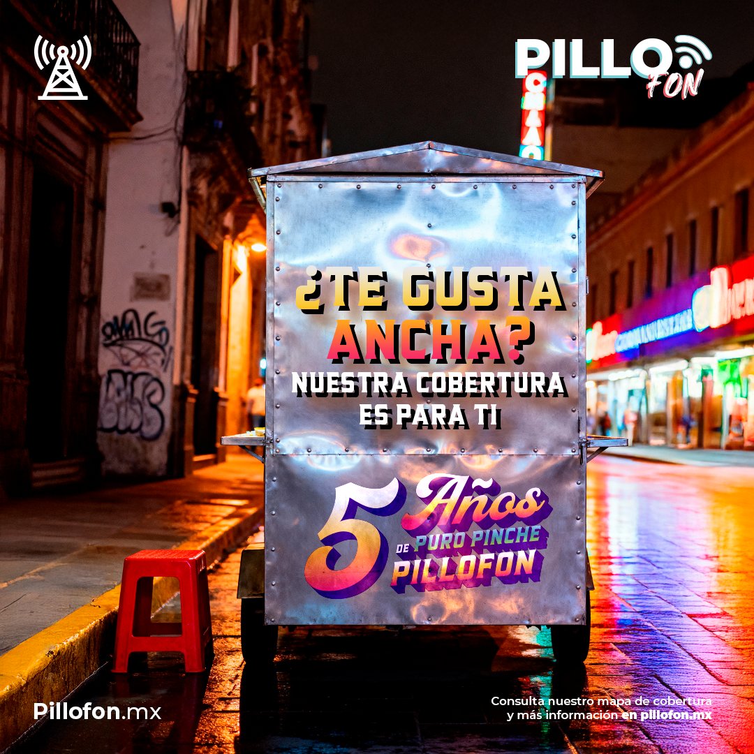 🔥Si no es ancha, no apapacha. Consulta nuestro mapa de cobertura en pillofon.mx 😏

#PilloFon #PuroPinchePilloFon #Aniversario #Telefonia #cobertura