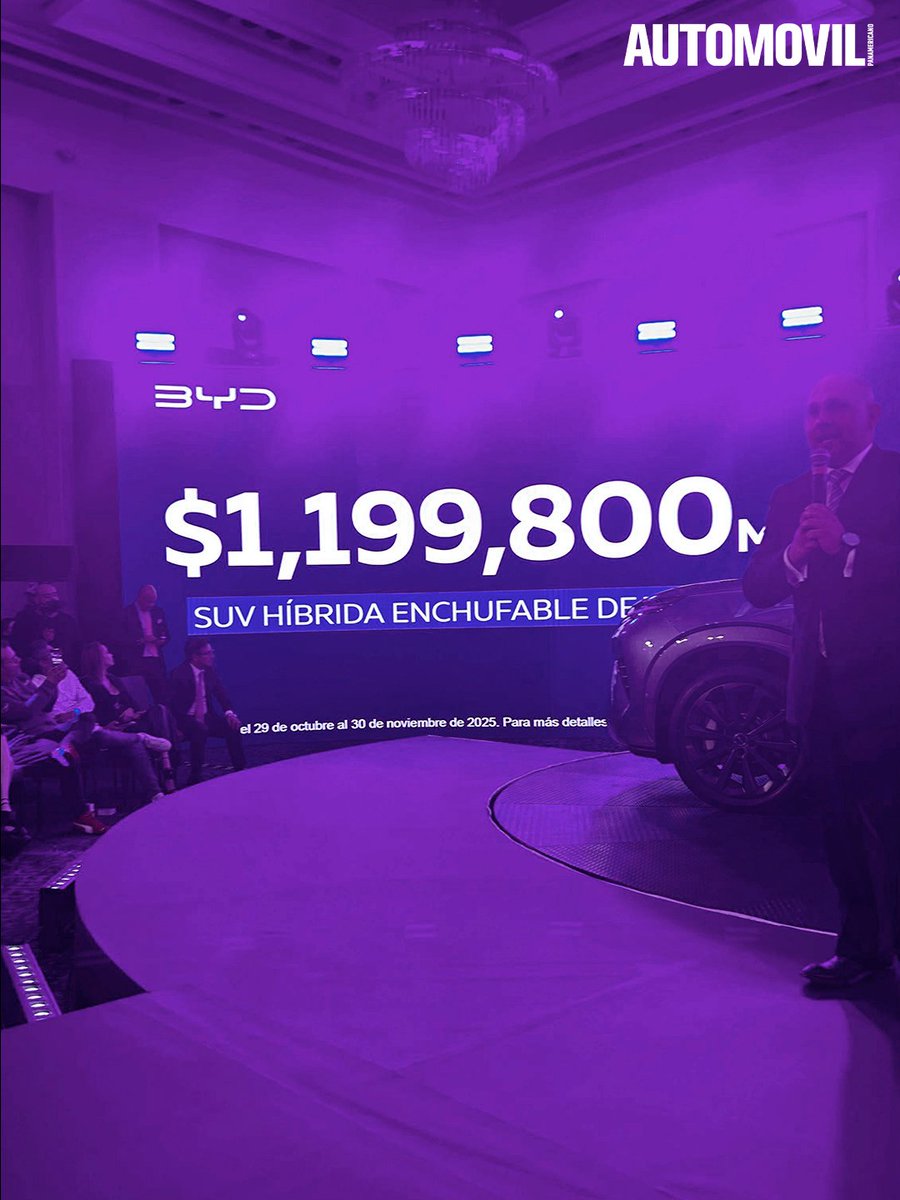 AutomovilMex's tweet photo. ¡Llegó la revolución! Descubre el Nuevo BYD ATTO 8 en México. 🇲🇽

Di adiós a la ansiedad de la autonomía. El BYD ATTO 8 ya está en México para redefinir el segmento SUV con su tecnología híbrida enchufable (PHEV) DM-p.

⚡ Potencia Imparable: 480 caballos de fuerza y aceleración de 0 a 100 km/h en solo 4.9 segundos.

🔋 Autonomía Total: Más de 1,000 km de autonomía combinada. ¡Libertad sin límites!

👨‍👩‍👧‍👦 Espacio Premium: Tres filas de asientos para 7 pasajeros.

Eleva tu experiencia de manejo. Conoce la nueva era de movilidad inteligente. 👉 Precio de lanzamiento desde: $1,199,800 MXN. @bydautomexico @frankmullerr 

Más información aquí: https://t.co/fYJPlHrsPS

#BYDATTO8 #LanzamientoMéxico #SUVHíbrido #PHEV #MásDe1000km #MovilidadInteligente #bydméxico #automovilpanamericano