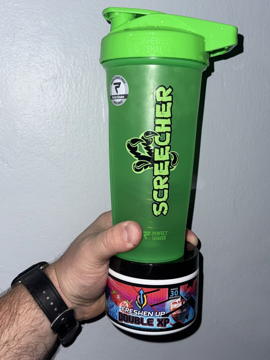 First drink in my custom shaker from <a href="/DrinkFreshenUp/">Freshen Up Energy</a> is <a href="/TheDoubleDos/">TheDoubleDos</a> double xp is a game changer! Grab yours today and use code generalgriz <a href="/GNGrizz/">GNGrizz</a>