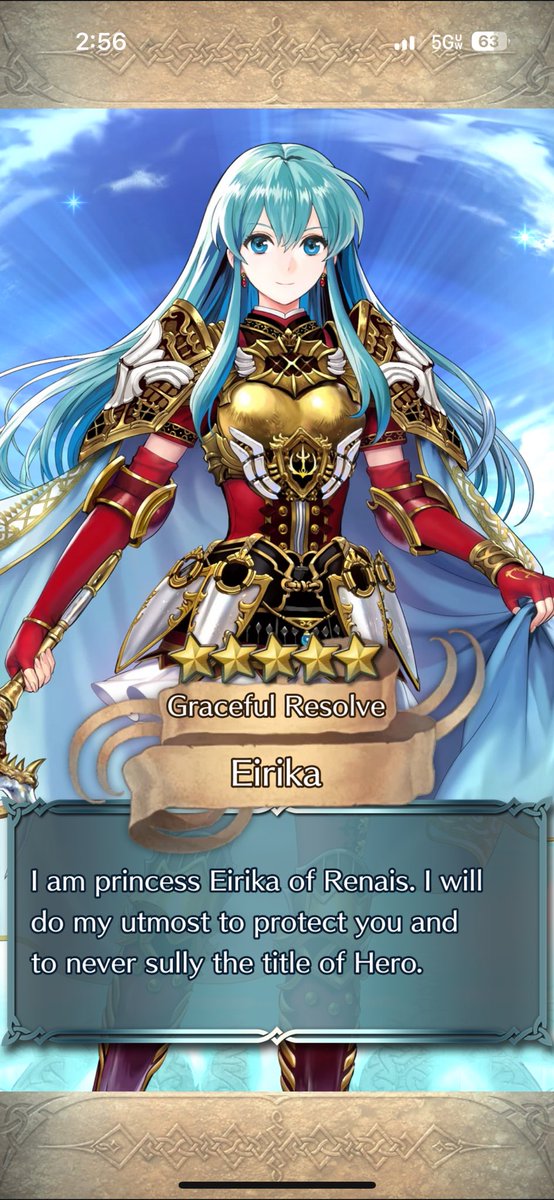 I’d like to take a moment to thank Eirika for coming home within the first 5 rolls