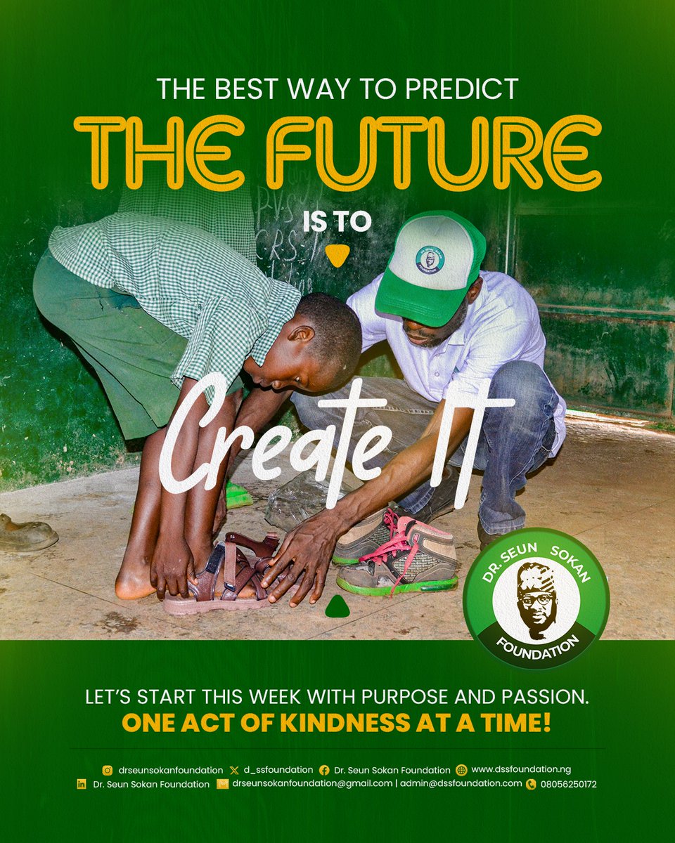 D_SSFOUNDATION's tweet image. The best way to predict the future is to create it.

This week, we’re choosing purpose, passion, and kindness — one step, one act at a time. 💚

Together, we’re shaping brighter futures. 🌍
#DSSFoundation #MondayMotivation #CreateTheFuture #YouthEmpowerment #KindnessMatters