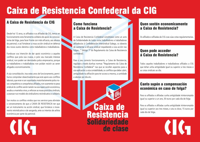 <a href="/nicole_grueira/">Nicole Grueira</a> A caixa de resistencia é unha ferramenta primordial para que a clase traballadora poida exercer con máis forza as accións pertinentes para defender e conquerir dereitos laborais. E por iso vos molesta tanto, porque vos gustaría que non puidesemos protestar.
