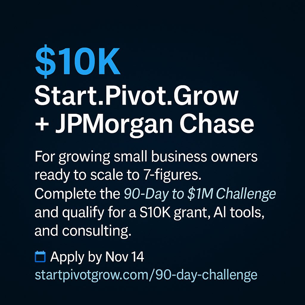 TGainesGlobal's tweet photo. 🧵 For creators, founders, and entrepreneurs building something real. These aren’t random links.
Each funding opportunity is active, verified, and built for serious builders.
Choose your fit and note the deadlines. (CONTINUE ⬇️)

#FundingOpportunities #SmallBusiness #AMP https://t.co/RVW29CSnxU