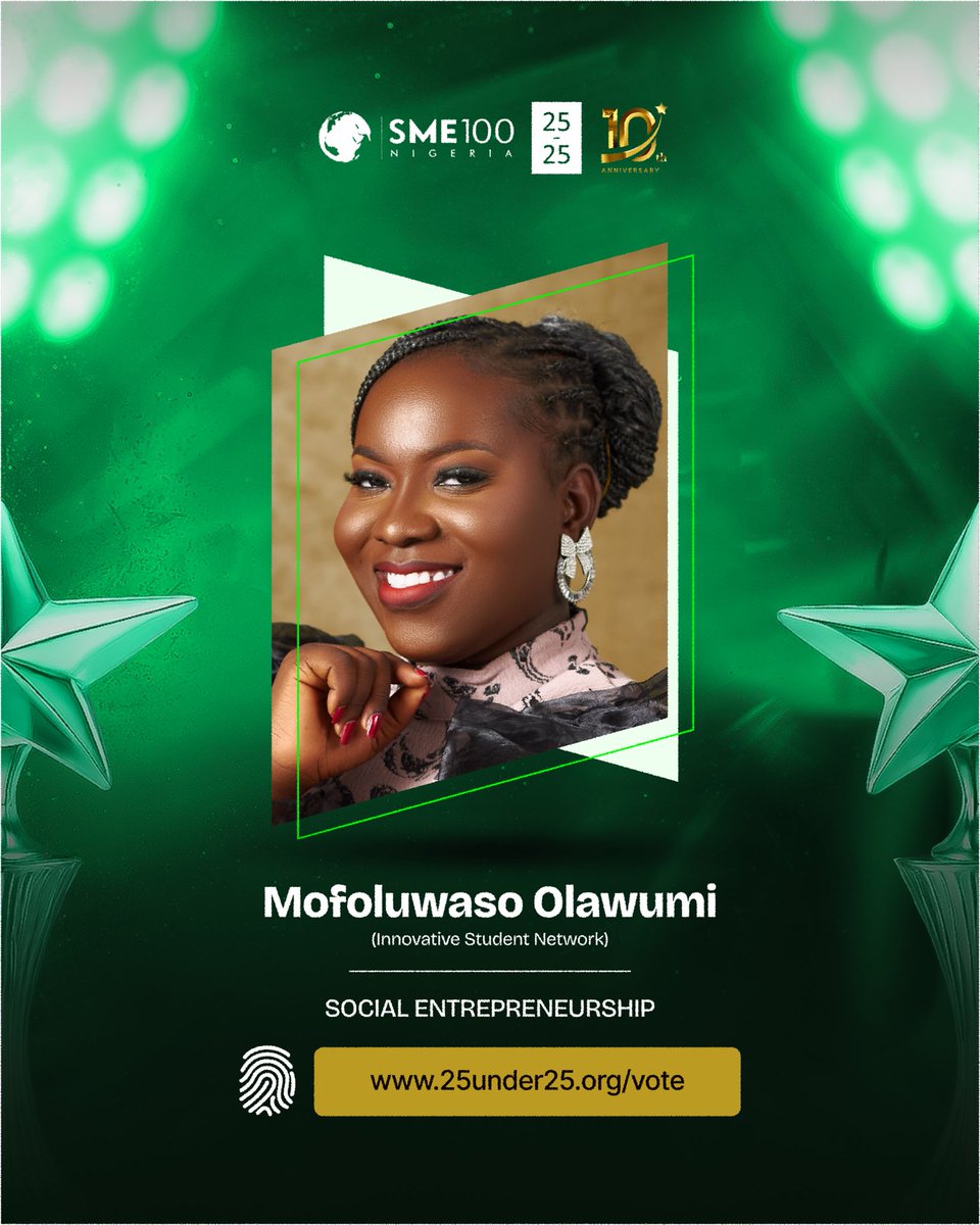 25under25Org's tweet photo. Behind every impactful idea is a changemaker. Our Social Entrepreneurship nominees are creating solutions that transform communities and inspire positive change across Nigeria. 💡✨ https://t.co/J7MDuCP7RU