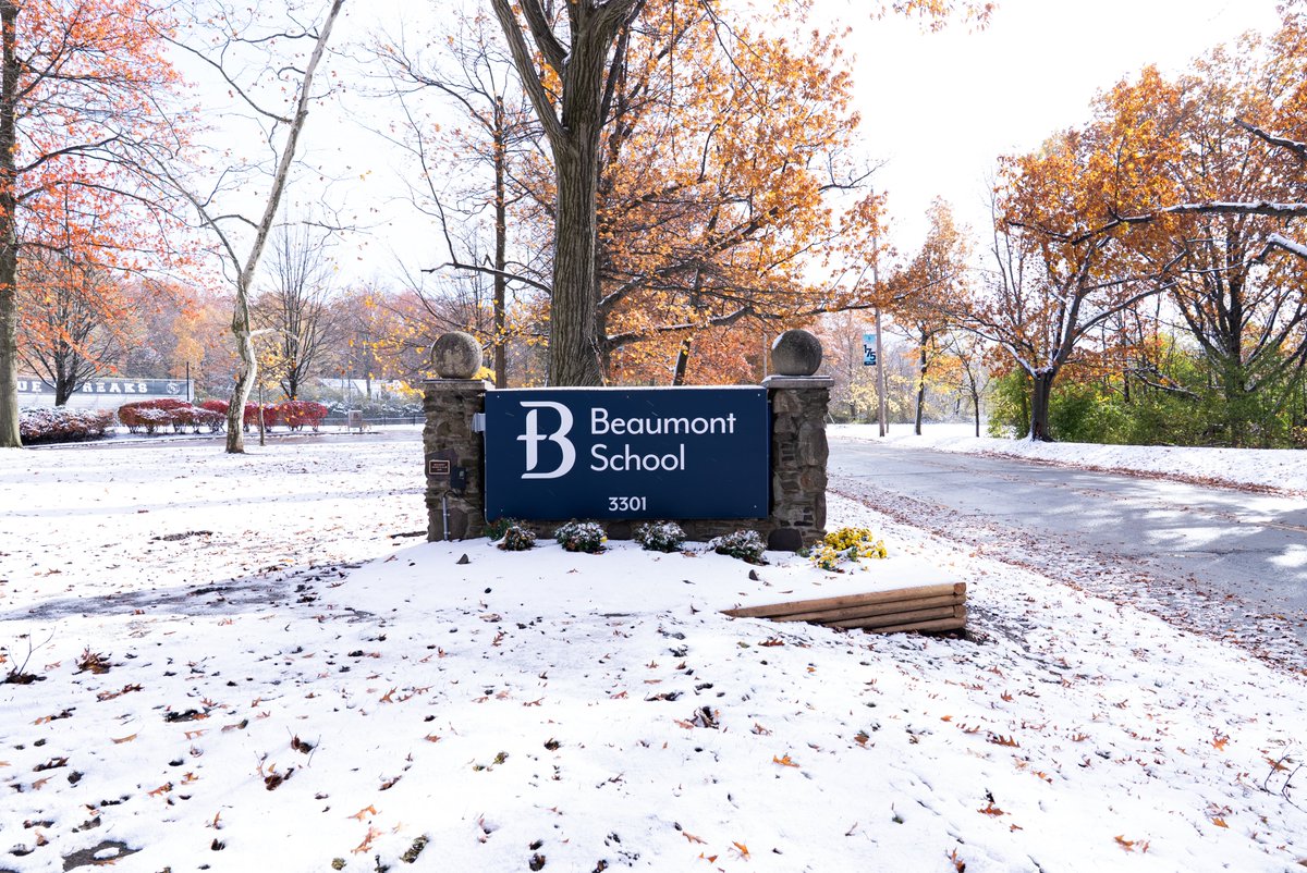 The first snow of the season has arrived on campus, bringing a beautiful start to winter at Beaumont.