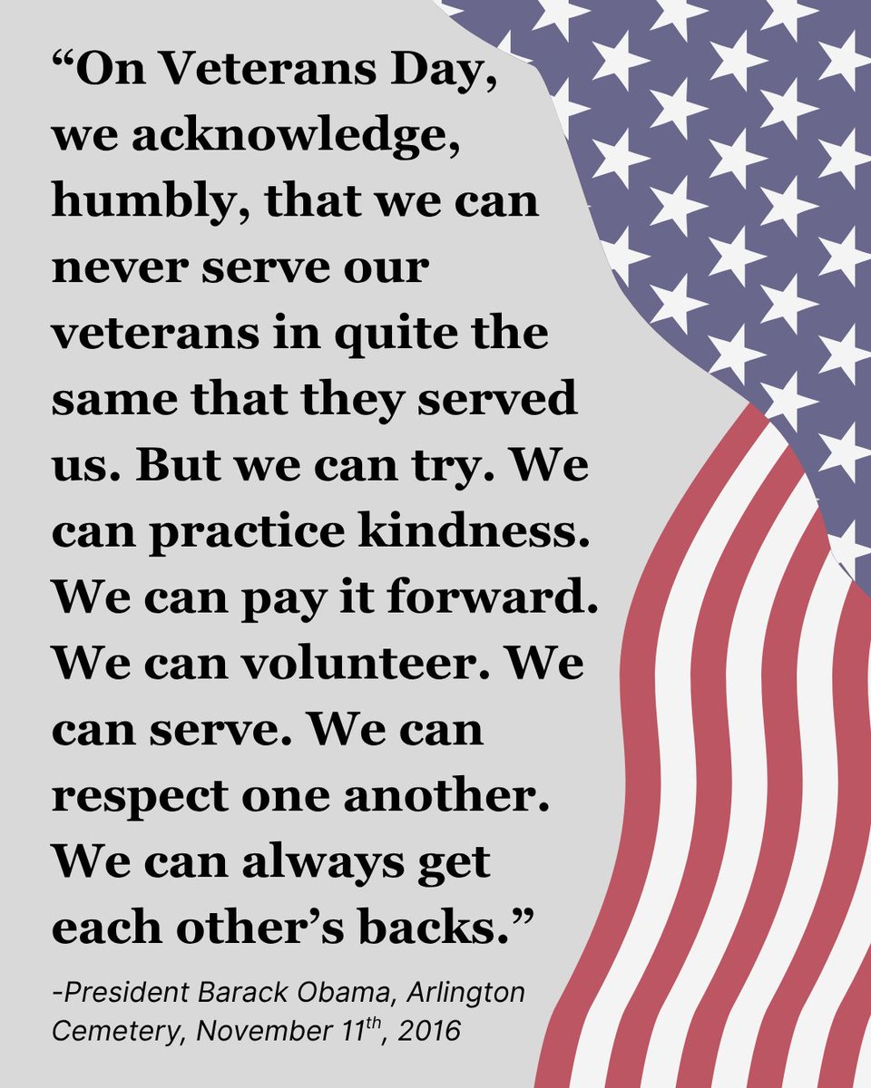 On Veterans Day, we’re reminded that service takes many forms, from defending our freedoms abroad to lifting each other up here at home.

Let’s honor our veterans not only with gratitude but by living out the values of kindness, respect, and community.