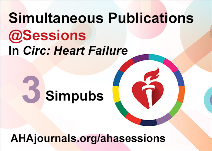 CircHF's tweet image. #AHA25 Simultaneous Publications in @CircHF  

See the full list of Sim Pubs across the American Heart Association Journals: ahajournals.org/ahasessions#Si…