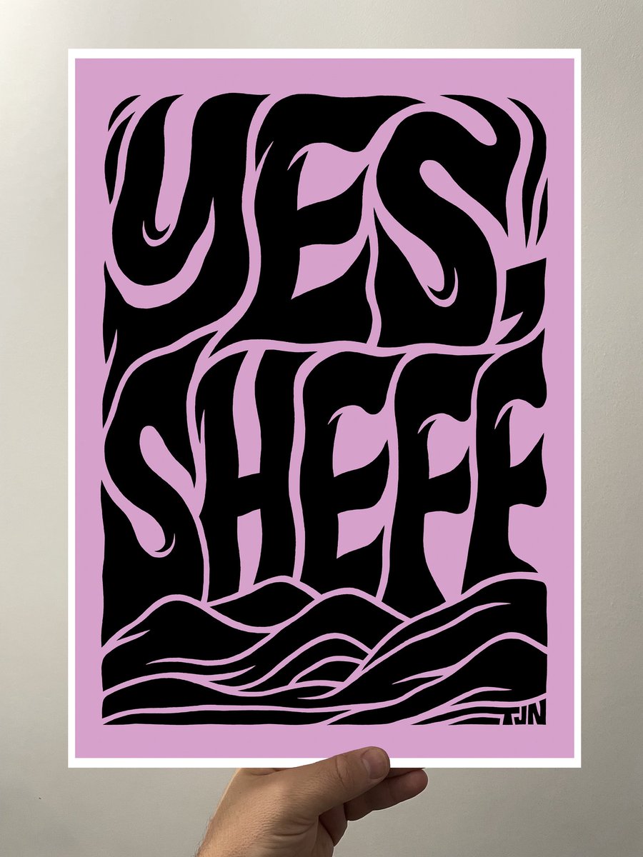 tomjnewell's tweet photo. ‘YES, SHEFF’ prints in A4 or A3.
Available now.

Much love, #Sheffield.

https://t.co/geI1J2PupS https://t.co/rsYDZV2t5t