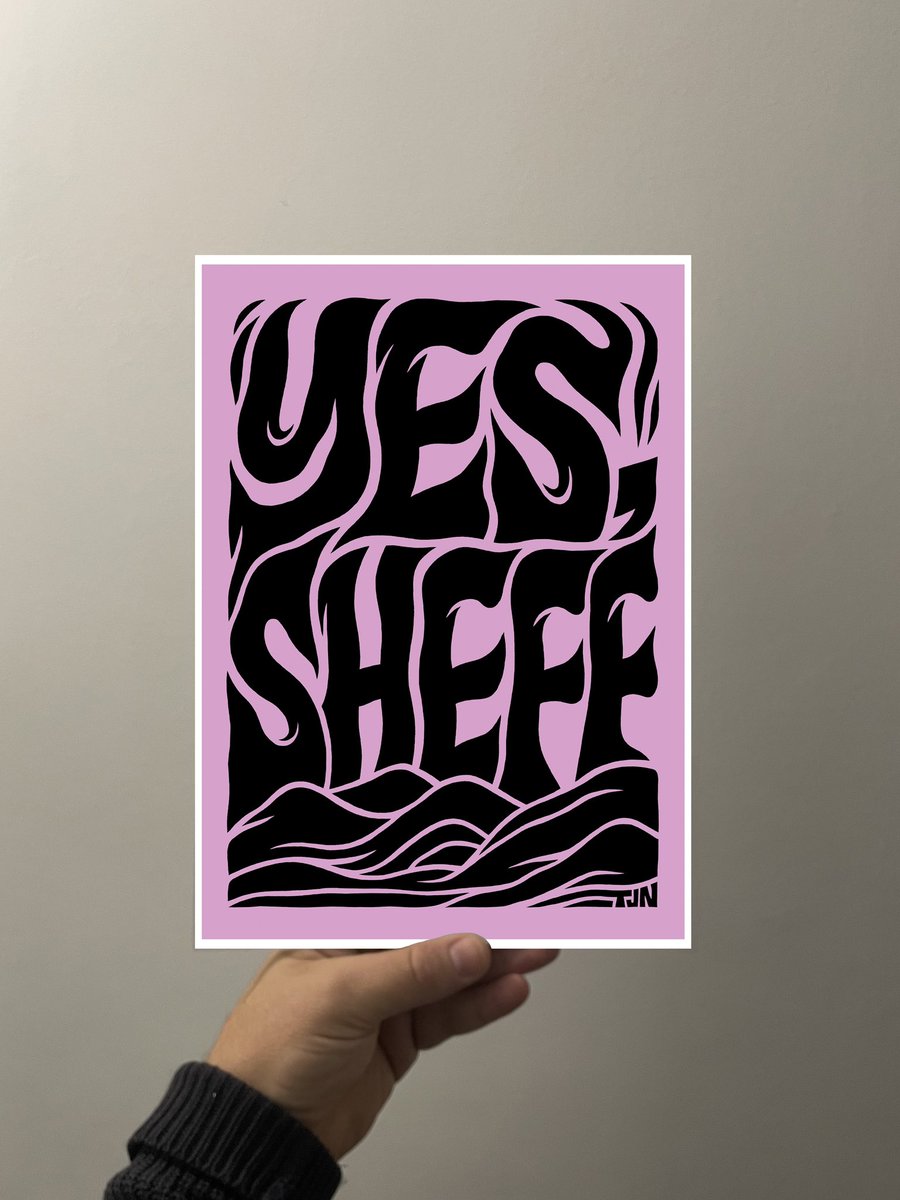 tomjnewell's tweet photo. ‘YES, SHEFF’ prints in A4 or A3.
Available now.

Much love, #Sheffield.

https://t.co/geI1J2PupS https://t.co/rsYDZV2t5t