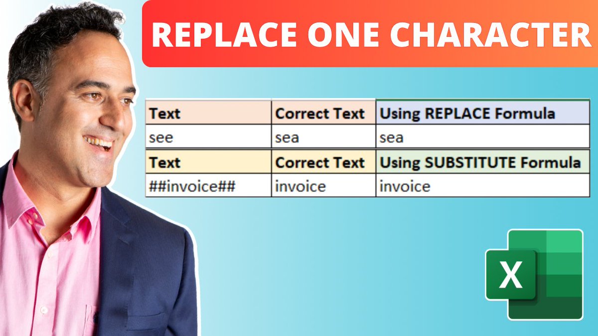 myexcelonline's tweet image. How to Replace One Character for Another in Excel - Step by Step Guide

Read our Free Step-By-Step Blog tutorial which has a downloadable practice workbook and video. Click the link below  👇👇👇
myexcelonline.com/blog/replace-o…