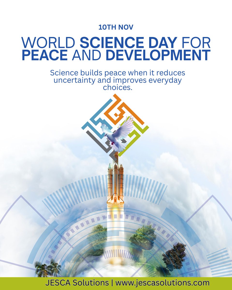 JescaSolutions's tweet photo. Science contributes to peace when it reduces uncertainty and improves everyday choices.
Make it legible. Test it locally. Share it openly.

#WorldScienceDay #EvidenceToAction #JESCASolutions https://t.co/BZZhiy93kJ