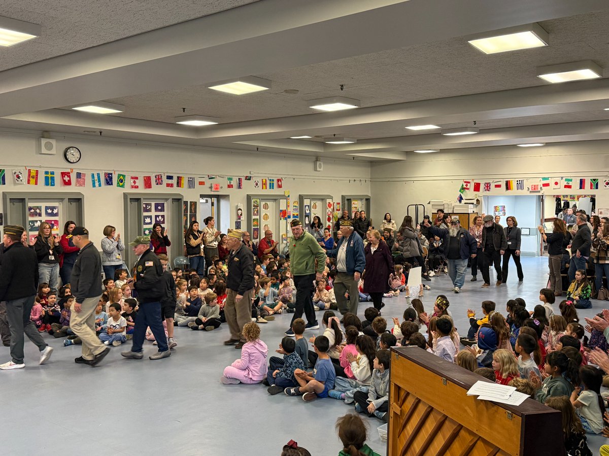 BelmontSchools's tweet photo. Students from Chenery Upper Elementary, Butler, and Burbank Schools honored Belmont veterans with songs and poetry, celebrating their courage, service, and sacrifice. This Veterans Day, we offer heartfelt thanks to all who have served. https://t.co/TPJZIxgNF9