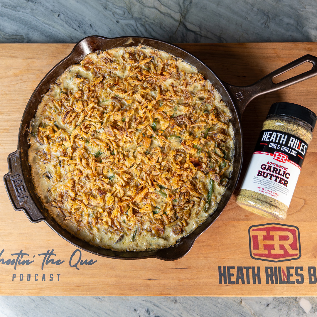 It’s not Thanksgiving without a good green bean casserole… but this one? My Green Bean Casserole with that Garlic Butter Rub is packed with flavor and perfect for your Thanksgiving table. Creamy, crunchy, and downright delicious. Check it out now!

Full recipe: