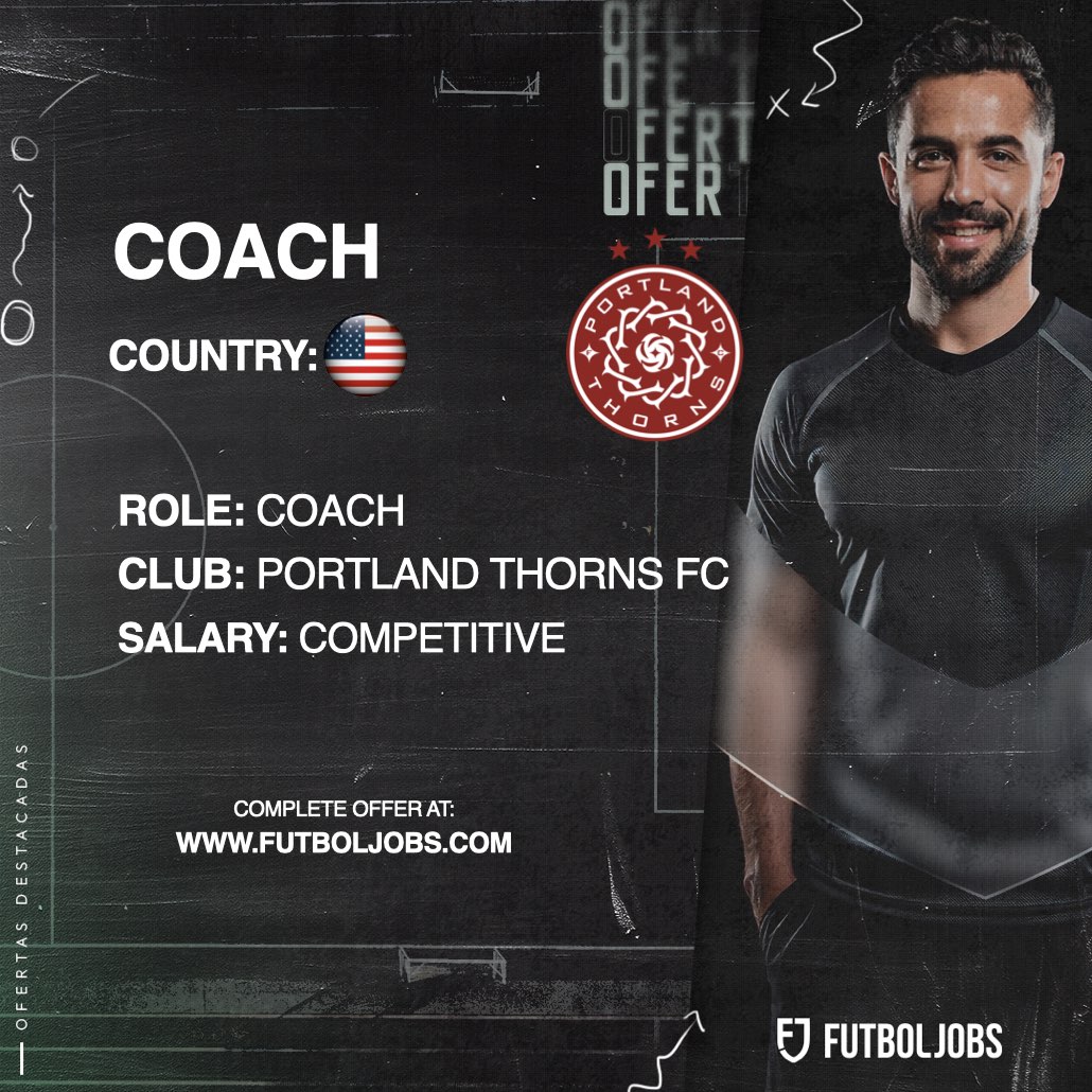 ⚽ 𝗡𝗘𝗪 #𝗝𝗢𝗕 

🇺🇸 Individual Development Coach for the Portland Thorns FC 1st Team, USA

🔗 ow.ly/CQzA50XptpW

💻 #SoccerJobs #JobOffer #SoccerCoach #FootballJobs #FutbolJobs #JobAlert #FootballCareers #GlobalFootball #hiring #Coach #PortlandThornsFC