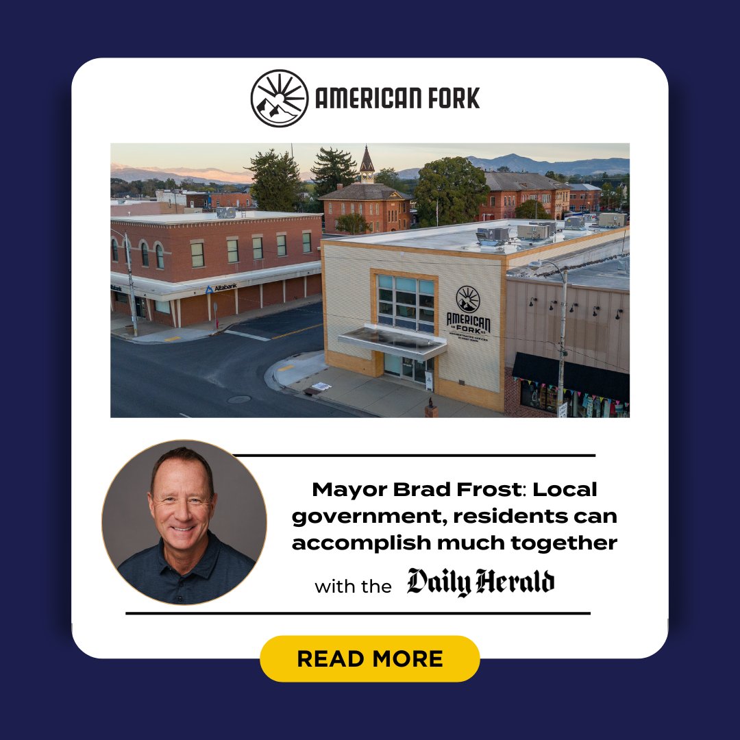 Mayor Frost shares direction in this Saturday's column with the Daily Herald, a reflection on local government and how it affects our community.

Read more here: 
ow.ly/CYSo50XpEIe