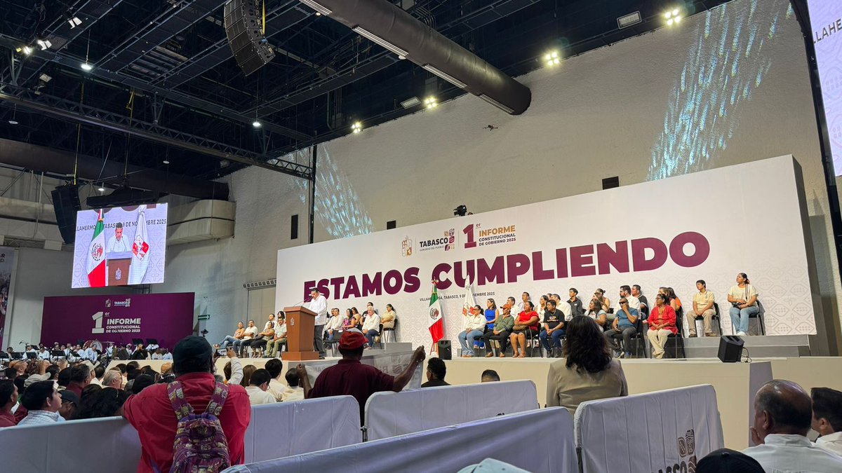 CANACINTRA_Tab's tweet image. Este fin de semana asistió el Presidente de #CANACINTRATabasco, Ing. Alejandro Y. Frías Díaz al Primer Informe del Gobernador Javier May Rodríguez; correspondiente al periodo del 1 de octubre de 2024 al 30 de septiembre de 2025.