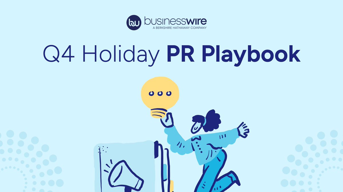 BusinessWire's tweet image. Multimedia, executive quotes, strong storytelling… 📝 Get all the tips to make your holiday PR shine in Business Wire’s Q4 Playbook. hubs.la/Q03Q2n130

#HolidayPR #PressReleaseTips #PublicRelations #News