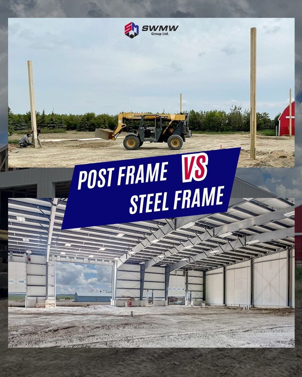 Steel vs. Post-Frame? 🏗️⁠
Planning your next shop or ag build? Compare speed, cost, and durability—find your best fit! swmw.ca
