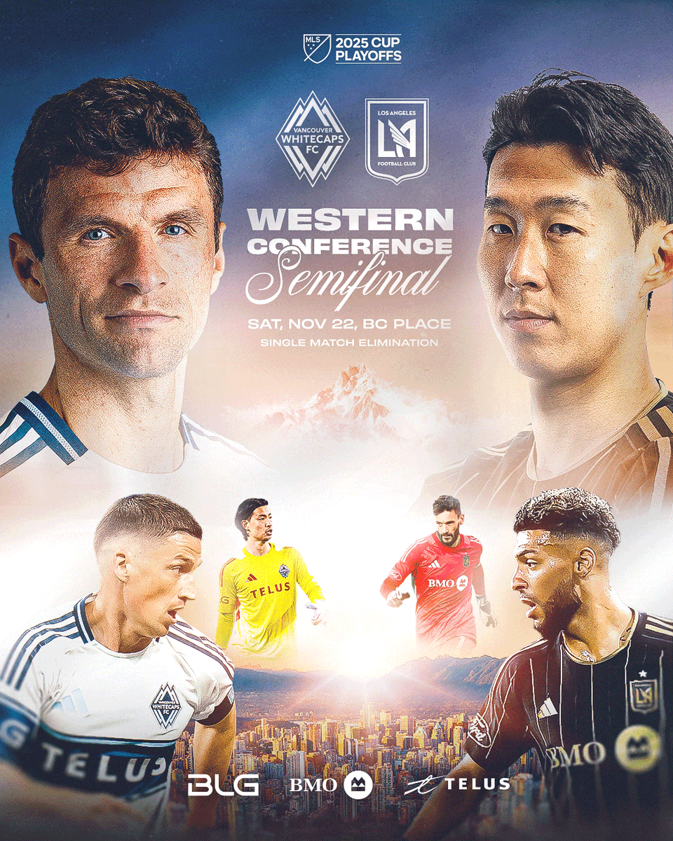 WhitecapsFC's tweet photo. A clash of giants. Looking back at the previous times Thomas Müller and Son Heung-Min have played each other.

📰 https://t.co/6kZJZYoFhC
🗓️ Sat Nov 22
⏰ 6:30 pm PT (Gates open at 4:30 pm)
🆚 @LAFC
🏟️ BC Place
🎟️ https://t.co/5b2gbP9MXp

#VWFC | #OwnTheSummit https://t.co/8QB7Y0WMB8