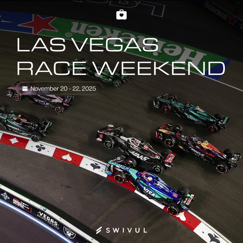 itsswivul's tweet photo. Formula 1 comes to Las Vegas.

From flights and five-star stays to dining and race access, book your entire F1 Las Vegas Grand Prix weekend seamlessly on Swivul.